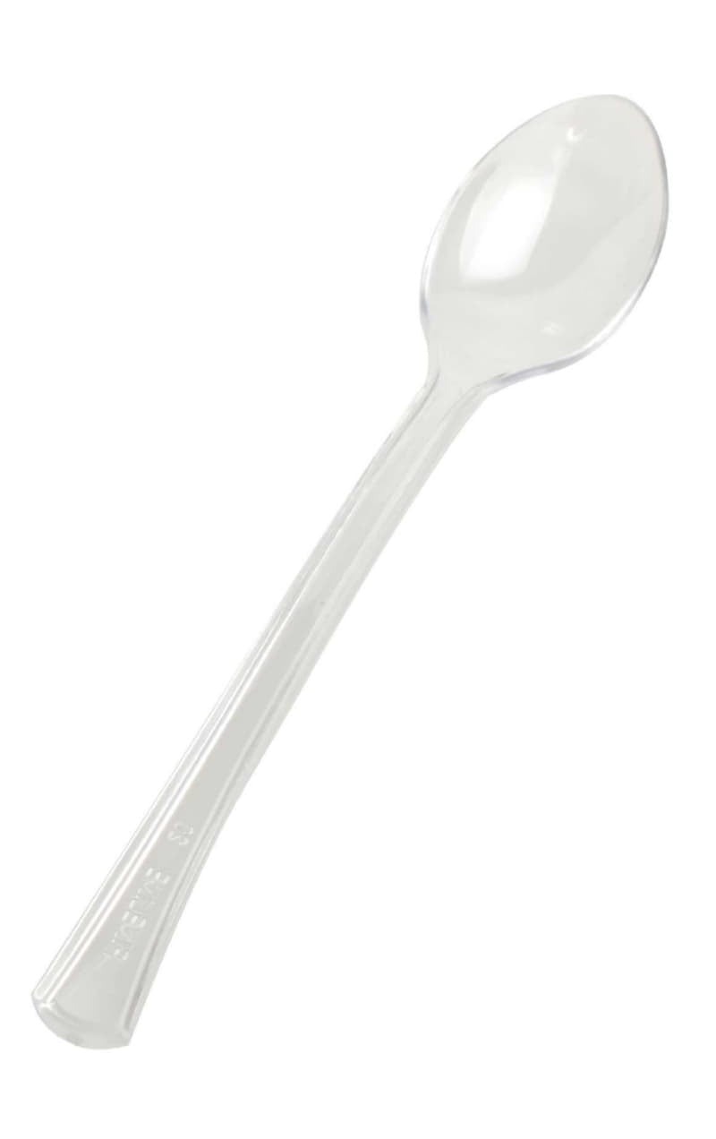 4" Tiny Tasters (Spoons),Clear,48PCS