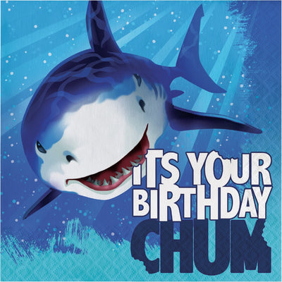 Shark Splash Birthday Lunch Napkins