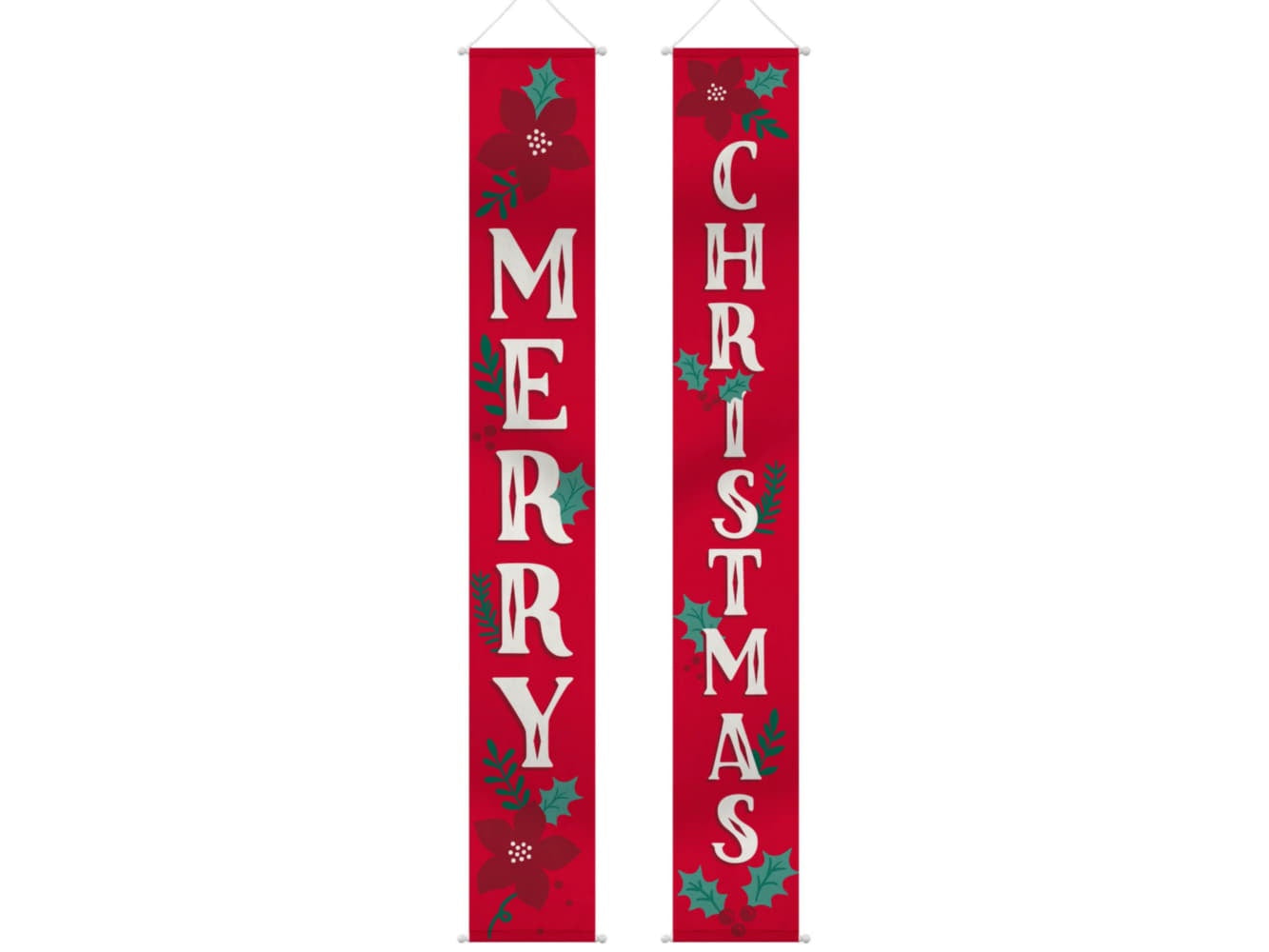 8'X 13 1/2" Merry Christmas Hanging Flags