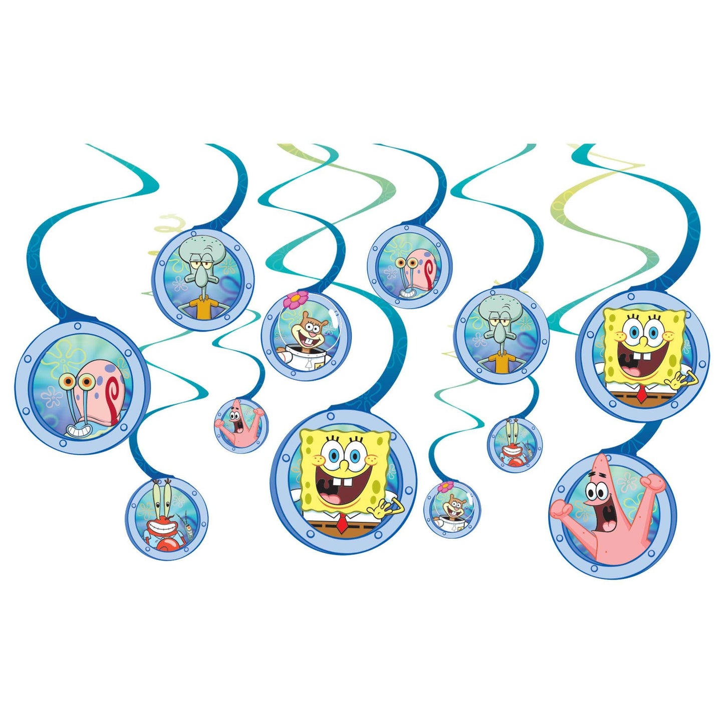 SpongeBob Spiral Decorations-12Pcs