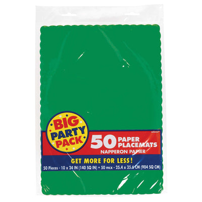 Placemats 50Ct Fstv Green Bpp/Disc
