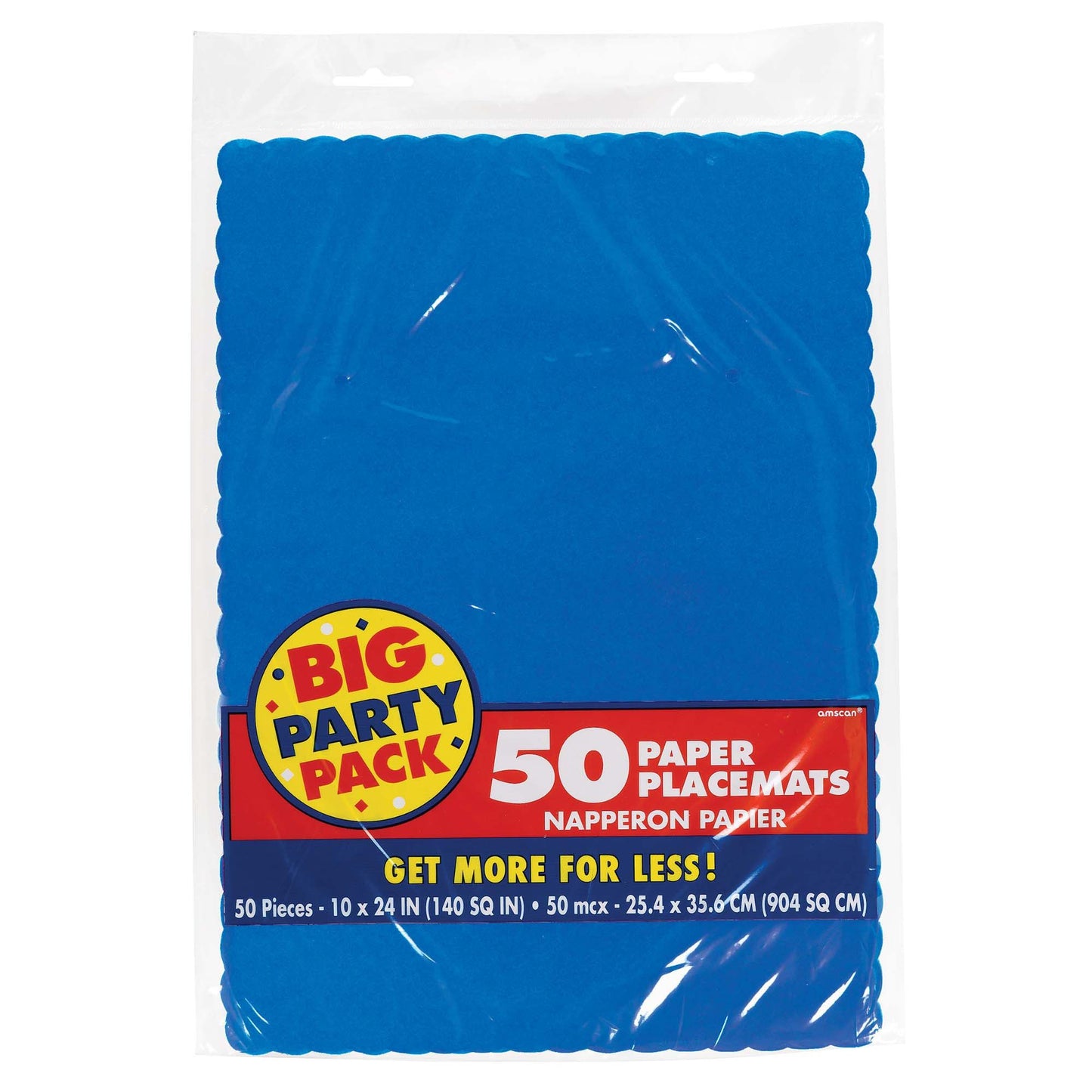 Bright Royal Blue Paper Placemats – 50 Pack