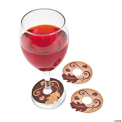 24 Thanksgiving Turkey Wine Tags, 2 1/2"
