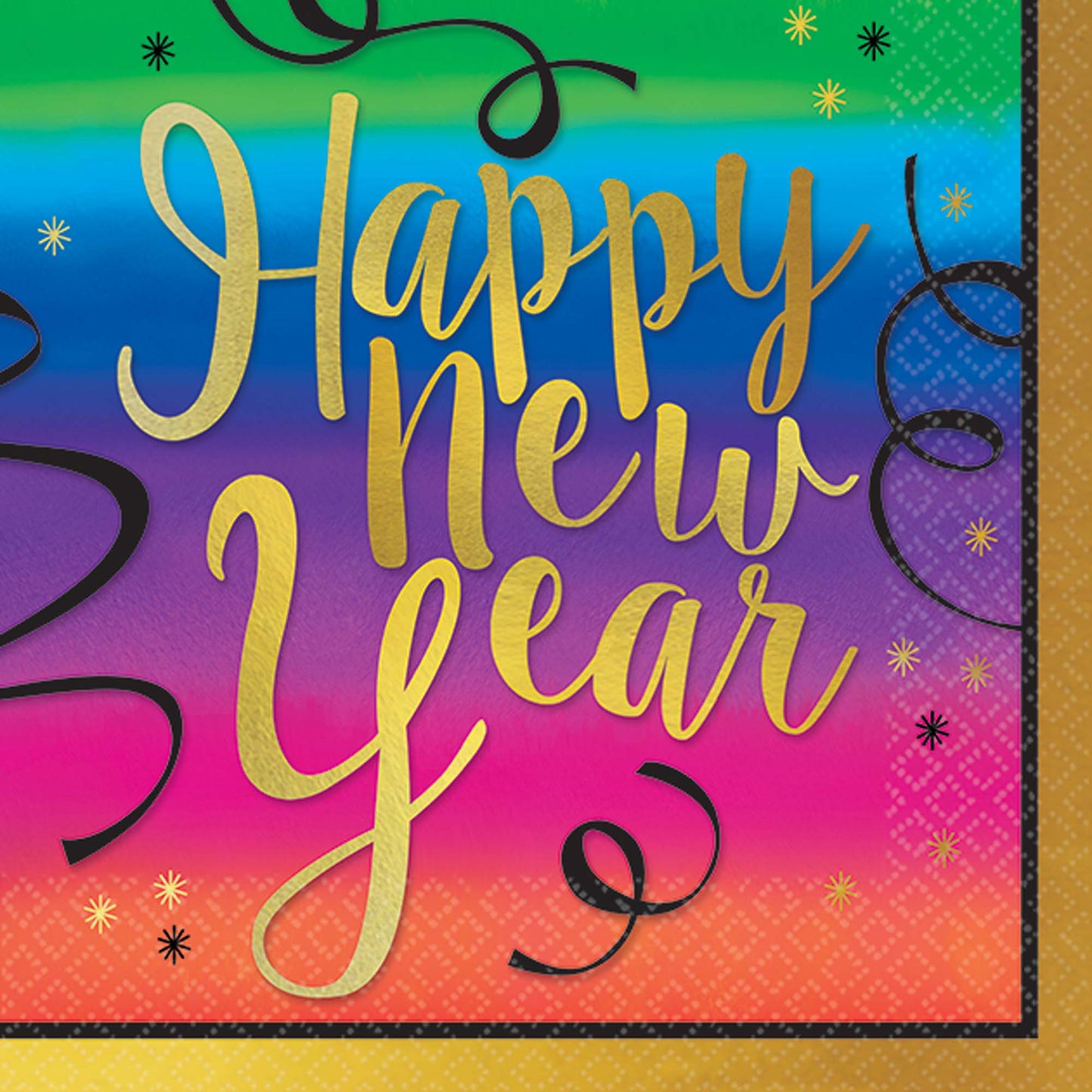 Colorful New Year Bev Napkins