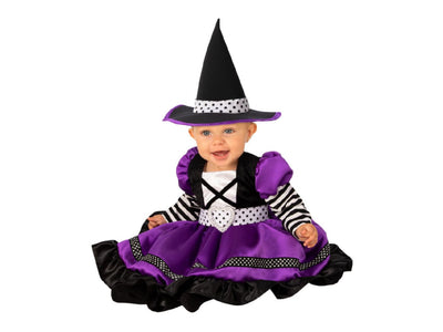 Toddler Purple And Black Witch Costume-Todd(2-4)