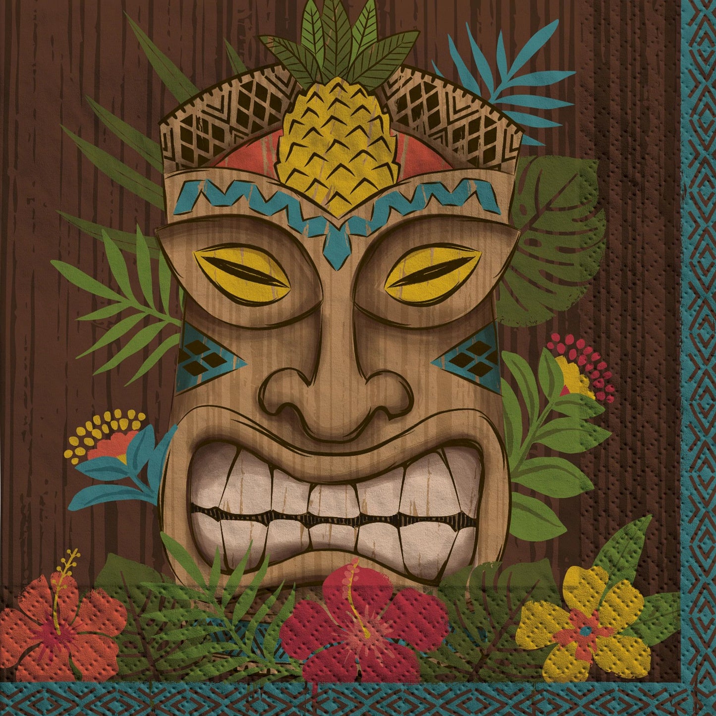 Vintage Tiki Beverage Napkins - 100Pk