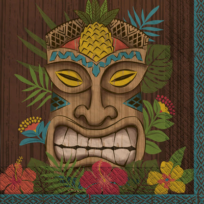 Vintage Tiki Beverage Napkins - 100Pk