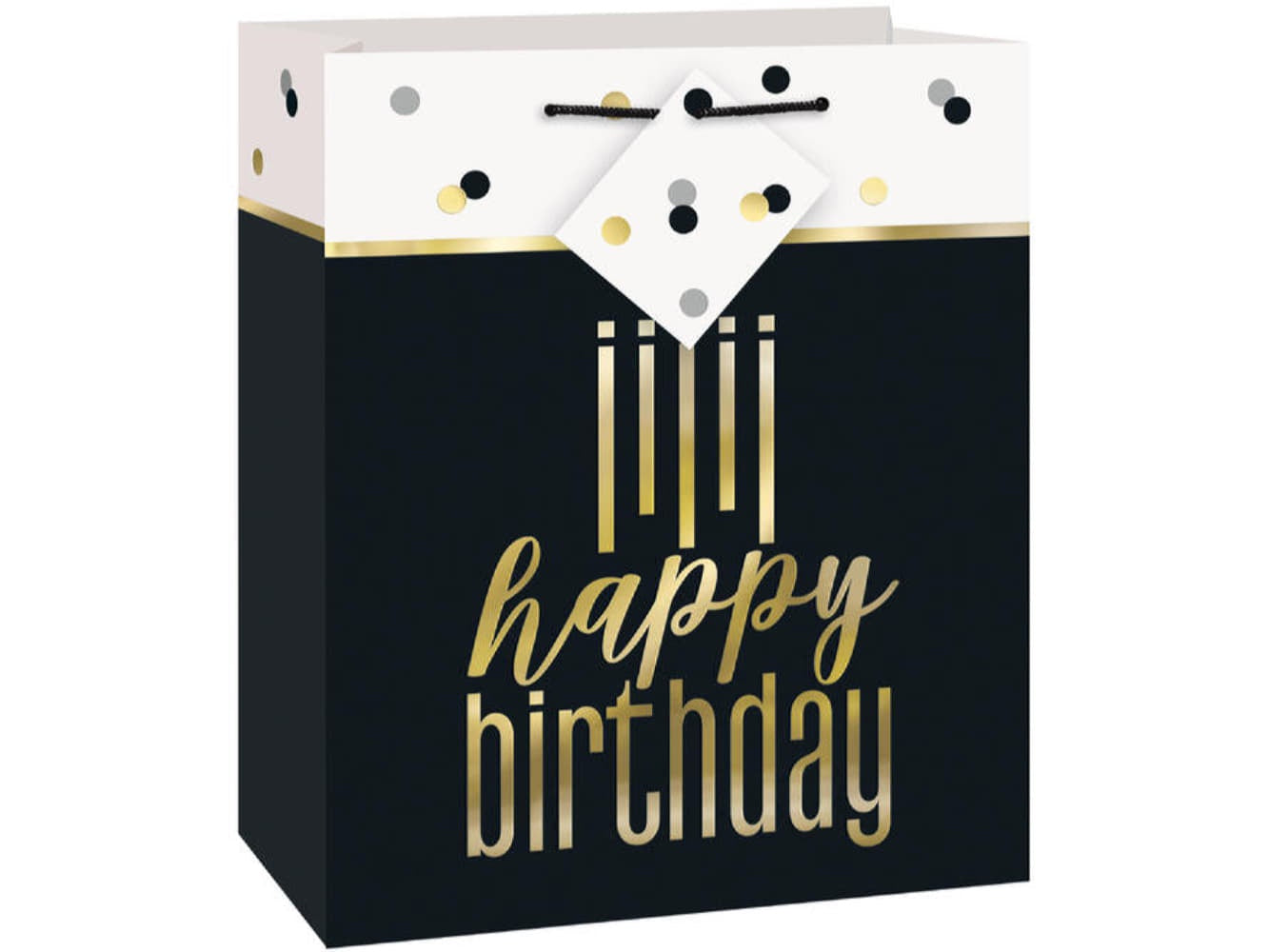 Metallic Happy Birthday Small Gift Bag