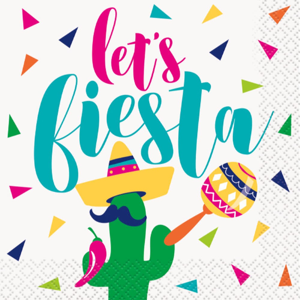 Let'S Fiesta! Beverage Napkins, 16Ct