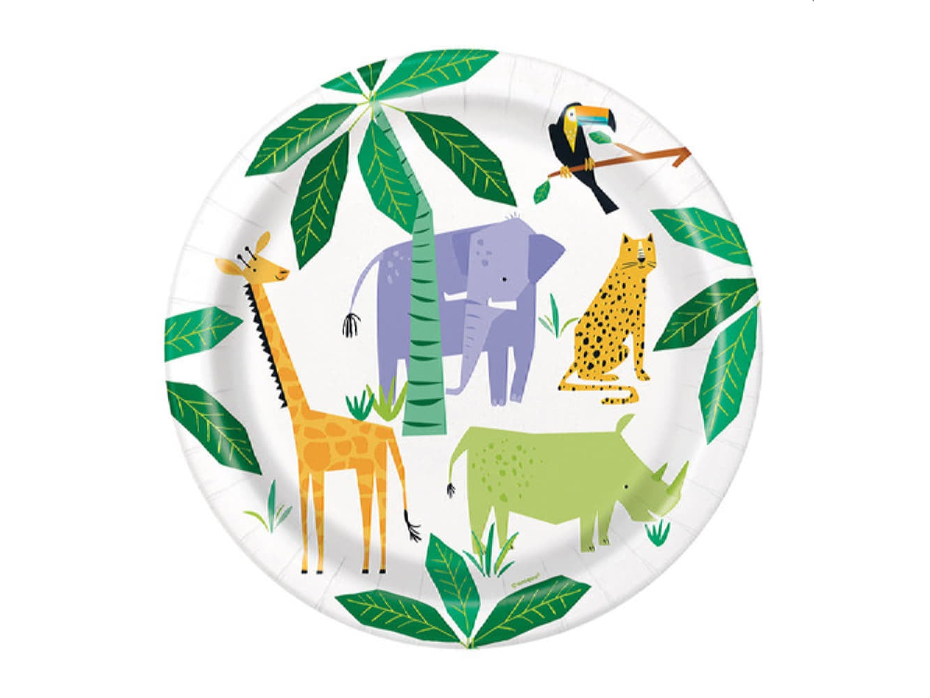 Animal Safari Paper Plates 9In 8 Pack