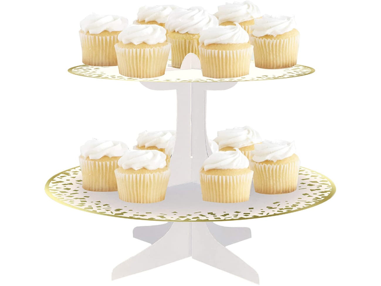 Gold Foil Cardboard Cupcake Stand