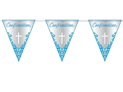 Blue Cross Confirmation Flag Banner, 9Ft