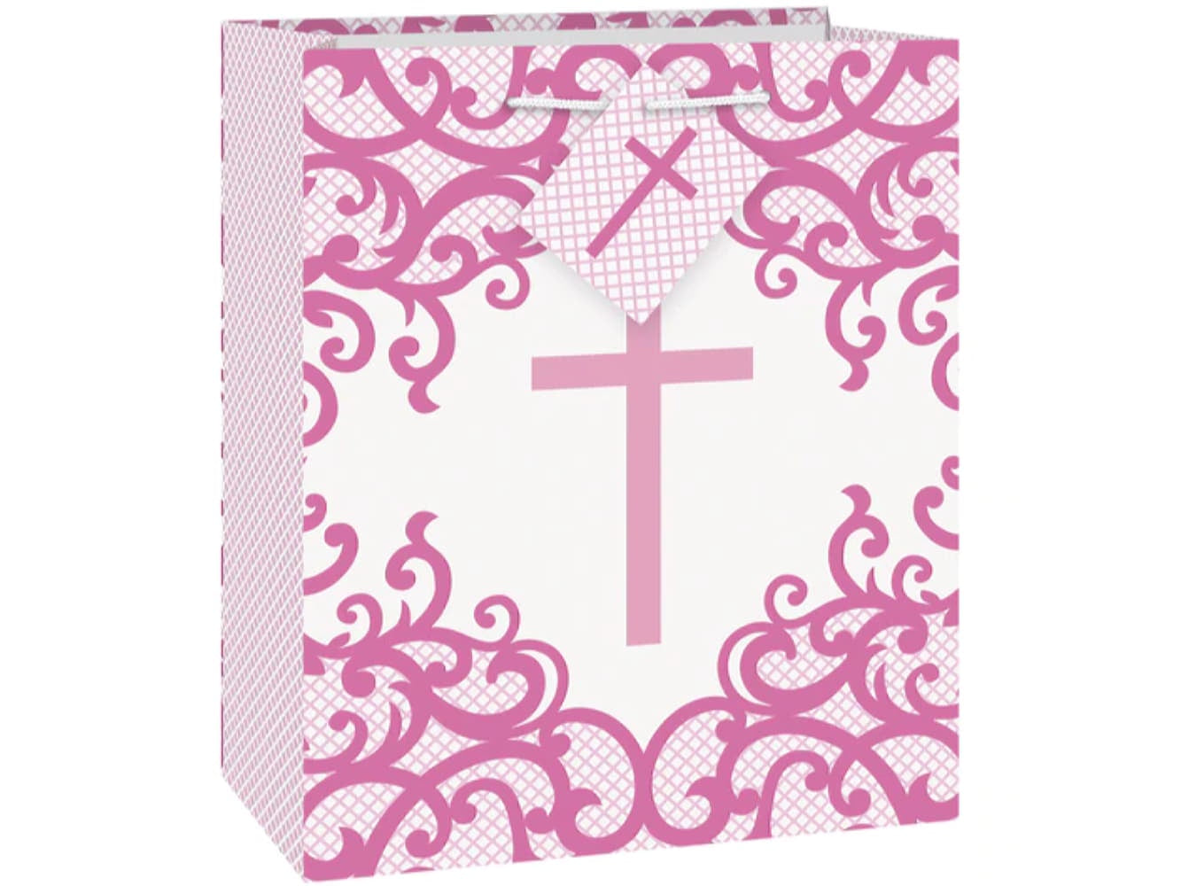 Fancy Pink Cross Medium Bag