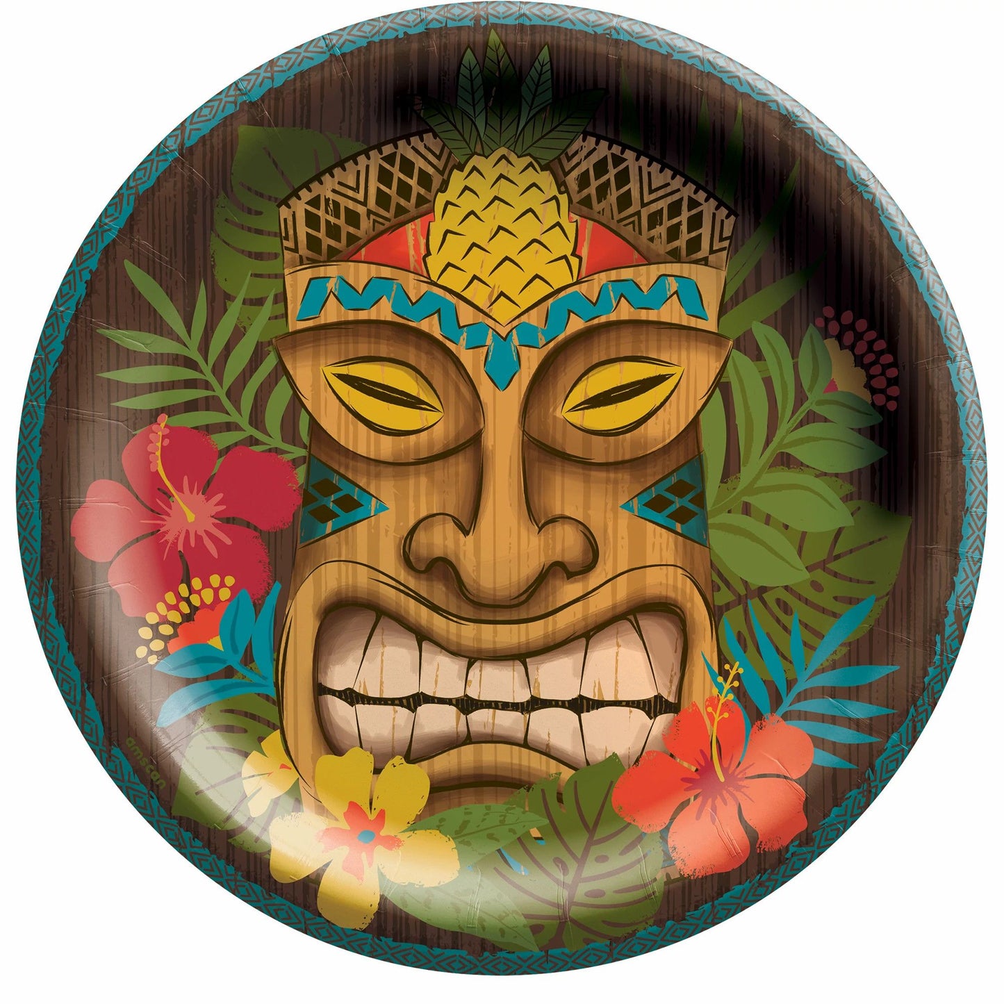 Vintage Tiki 8In Plates - 50Ct