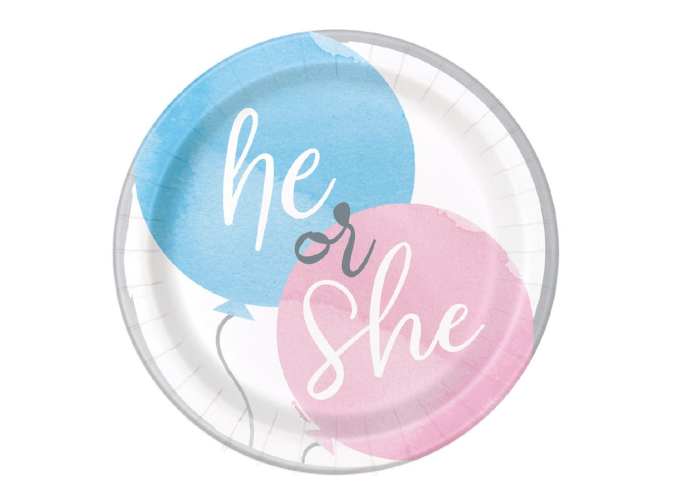 Gender Reveal 7In Paper Plates-8Ct
