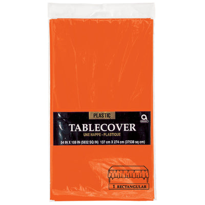 Plastic Rectangular Tablecover - Orange Peel