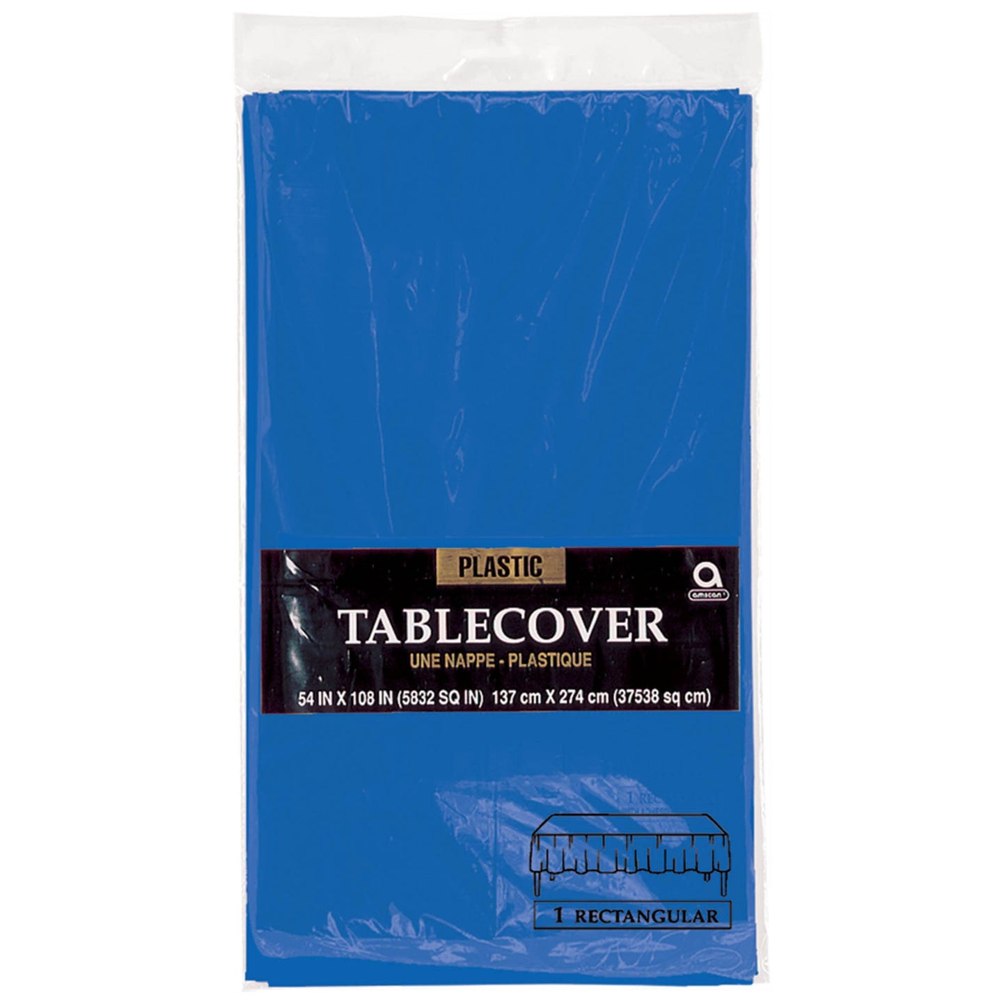Plastic Rectangle Tablecover – Royal Blue