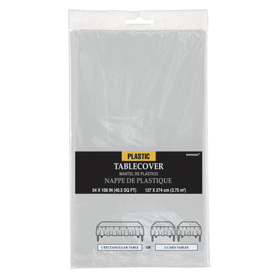Rectangle Plastic Tablecover-Silver
