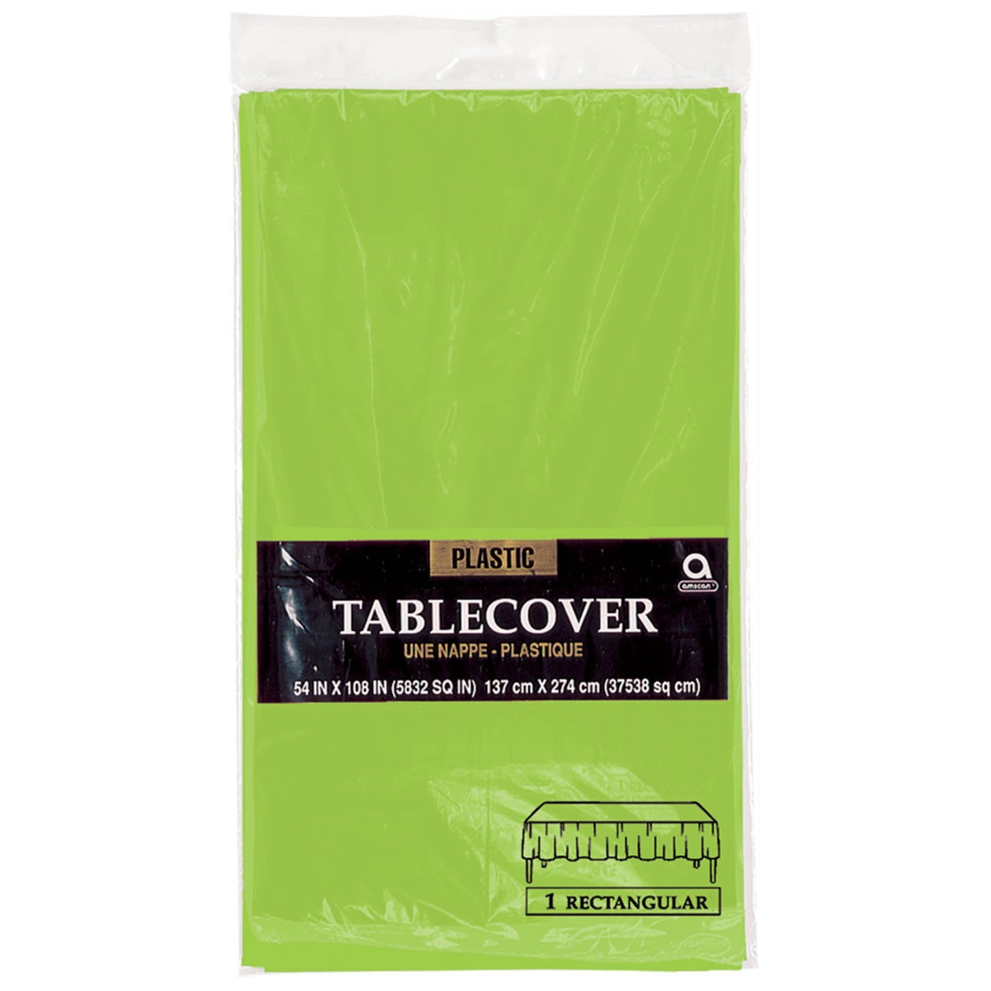 Plastc Rectangular Tablecover-Kiwi