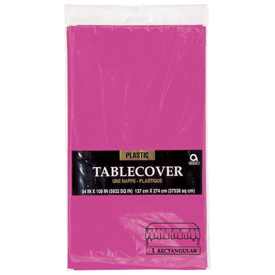 Magenta Rectangular Plastic Table Cover/Disc