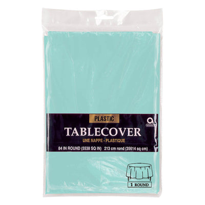 Plastic Round Tablecover - Robins Egg