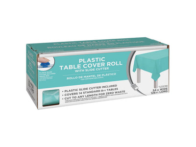 54" X 126' Boxed Plastic Table Roll - Robin'S-Egg Blue