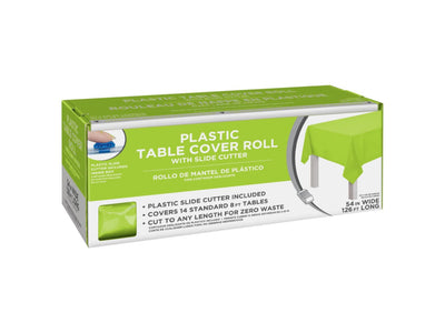 54" X 126' Boxed Plastic Table Roll - Kiwi