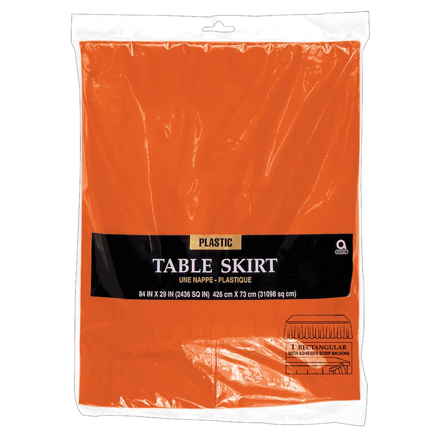 Plastic Tableskirt - Orange Peel