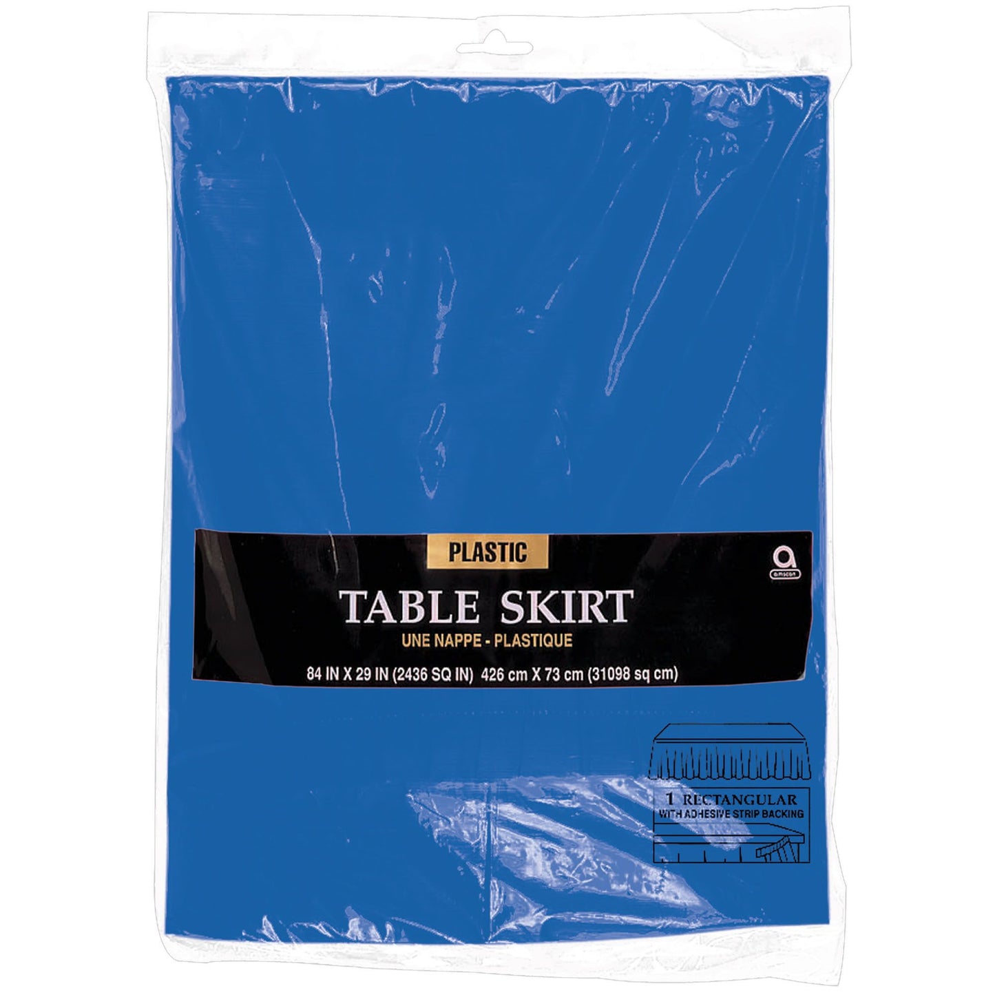 Plastic Tableskirt - Bright Royal Blue