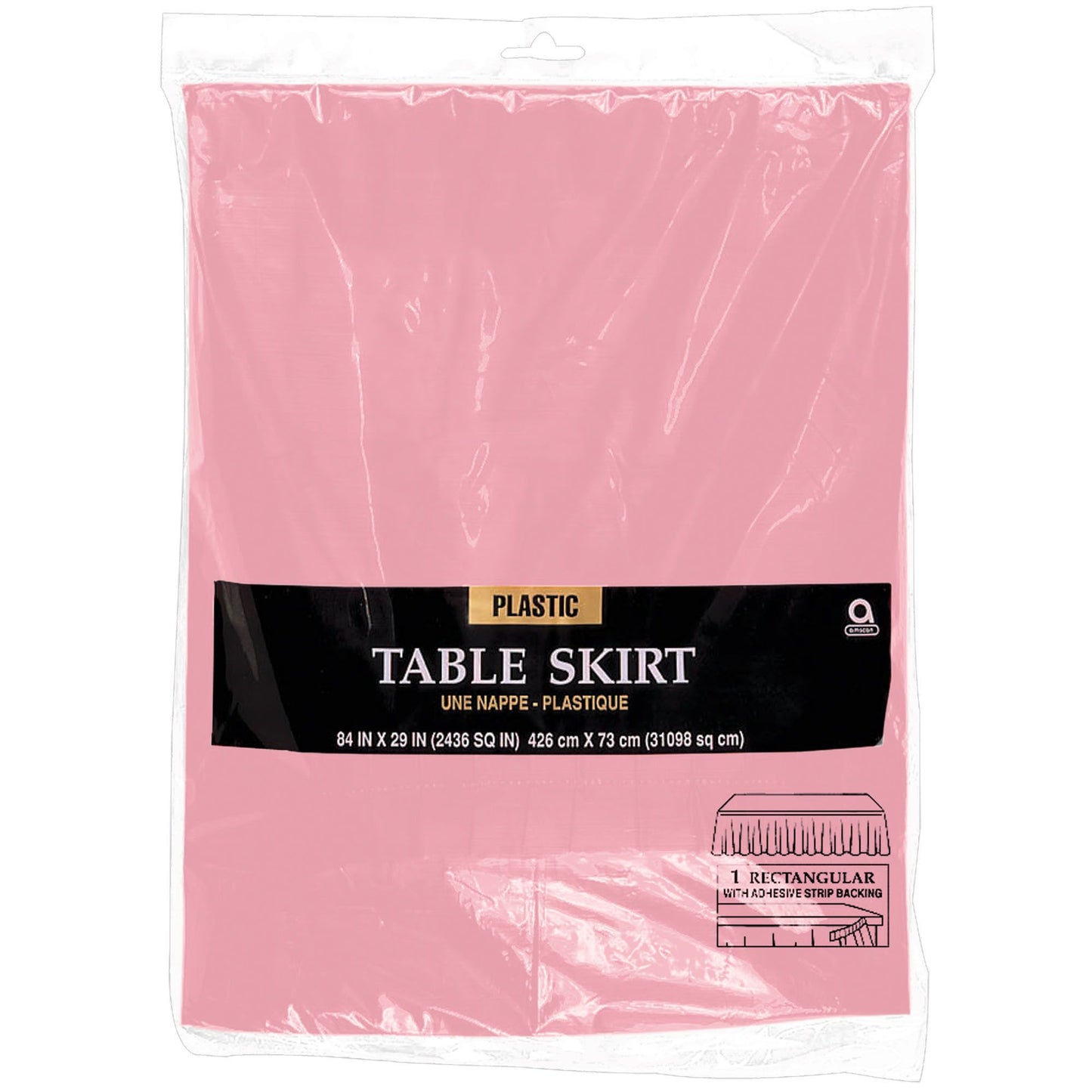 Plastic Tableskirt - New Pink
