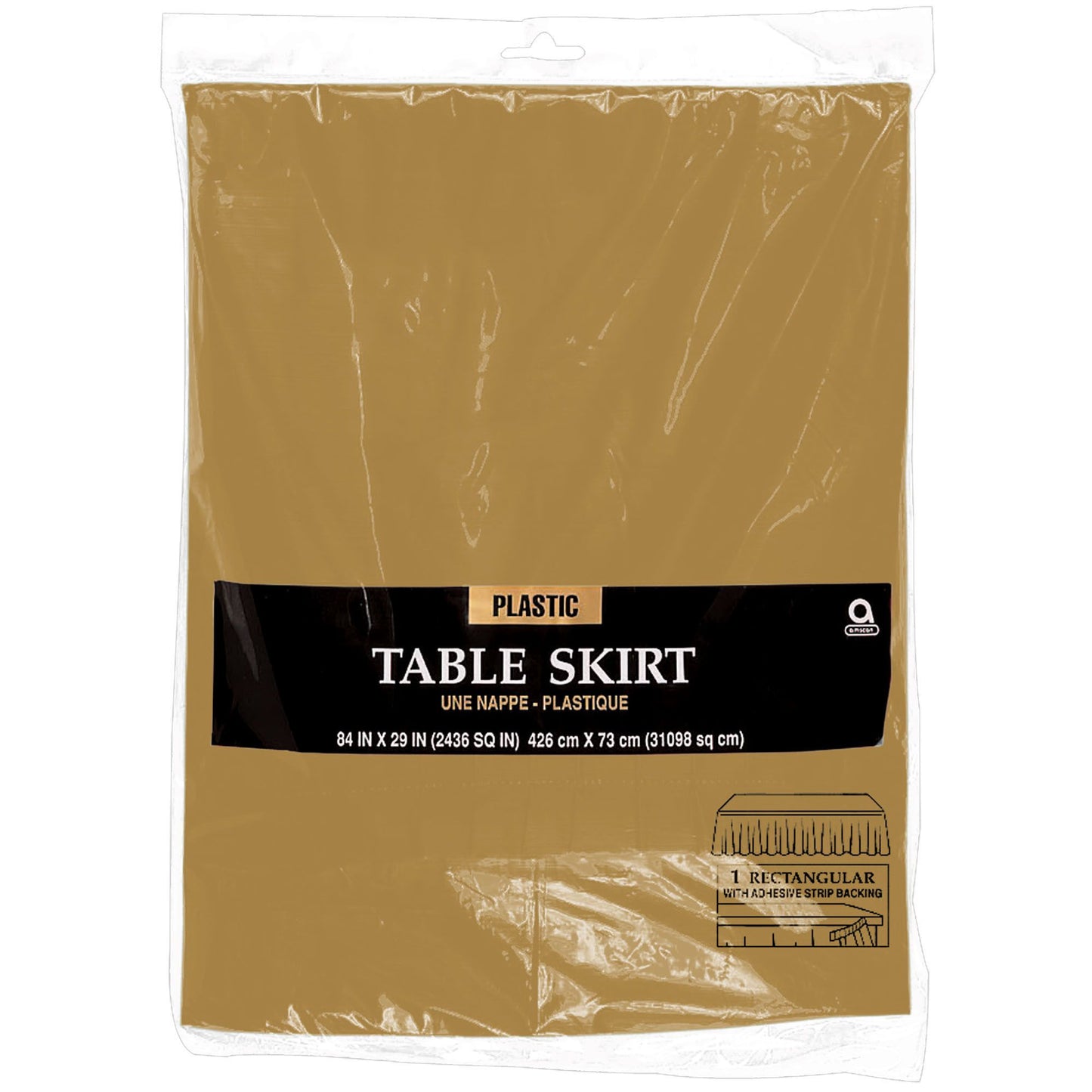 Plastic Tableskirt - Gold