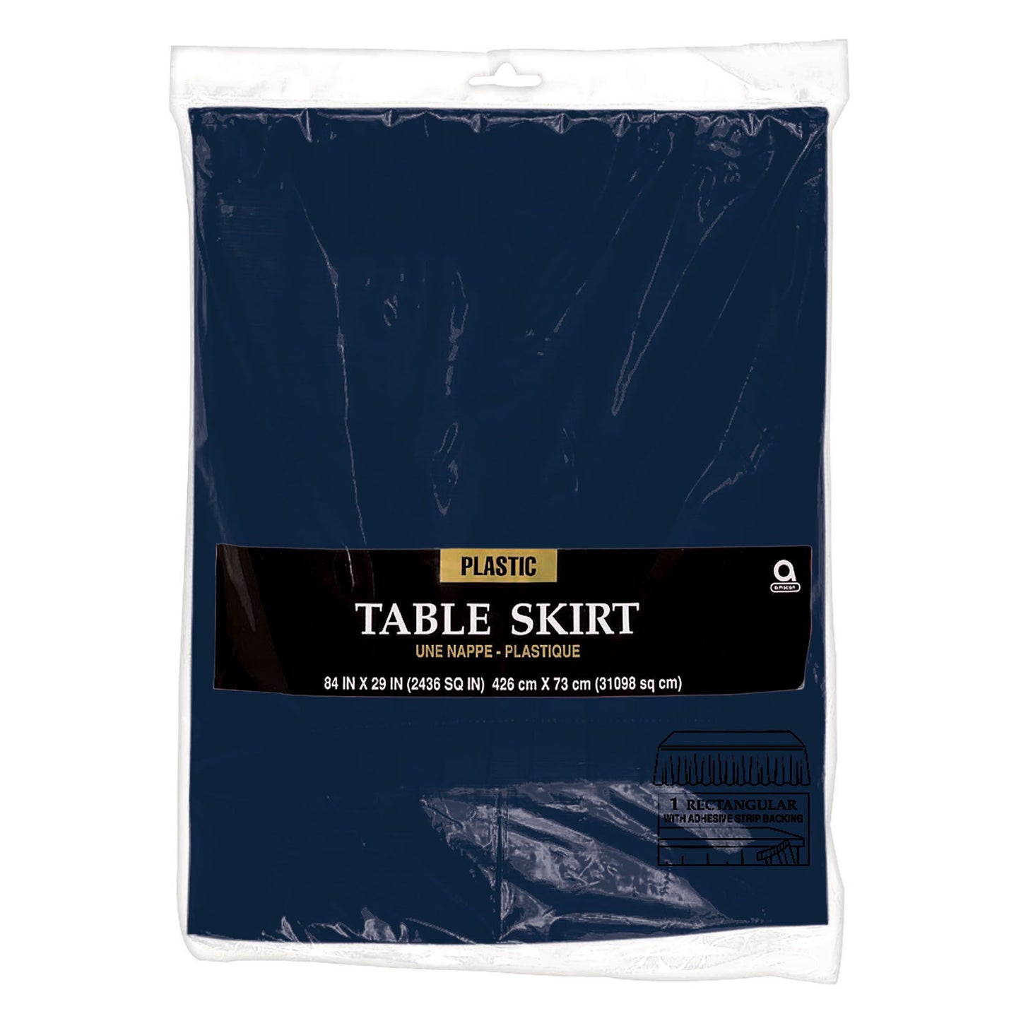 Plastic Tableskirt - True Navy