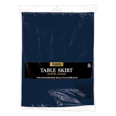 Plastic Tableskirt - True Navy