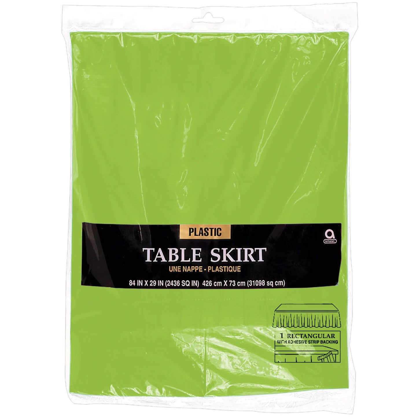 Plastic Tableskirt - Kiwi