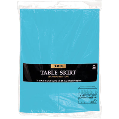 Plastic Tableskirt - Caribbean Blue