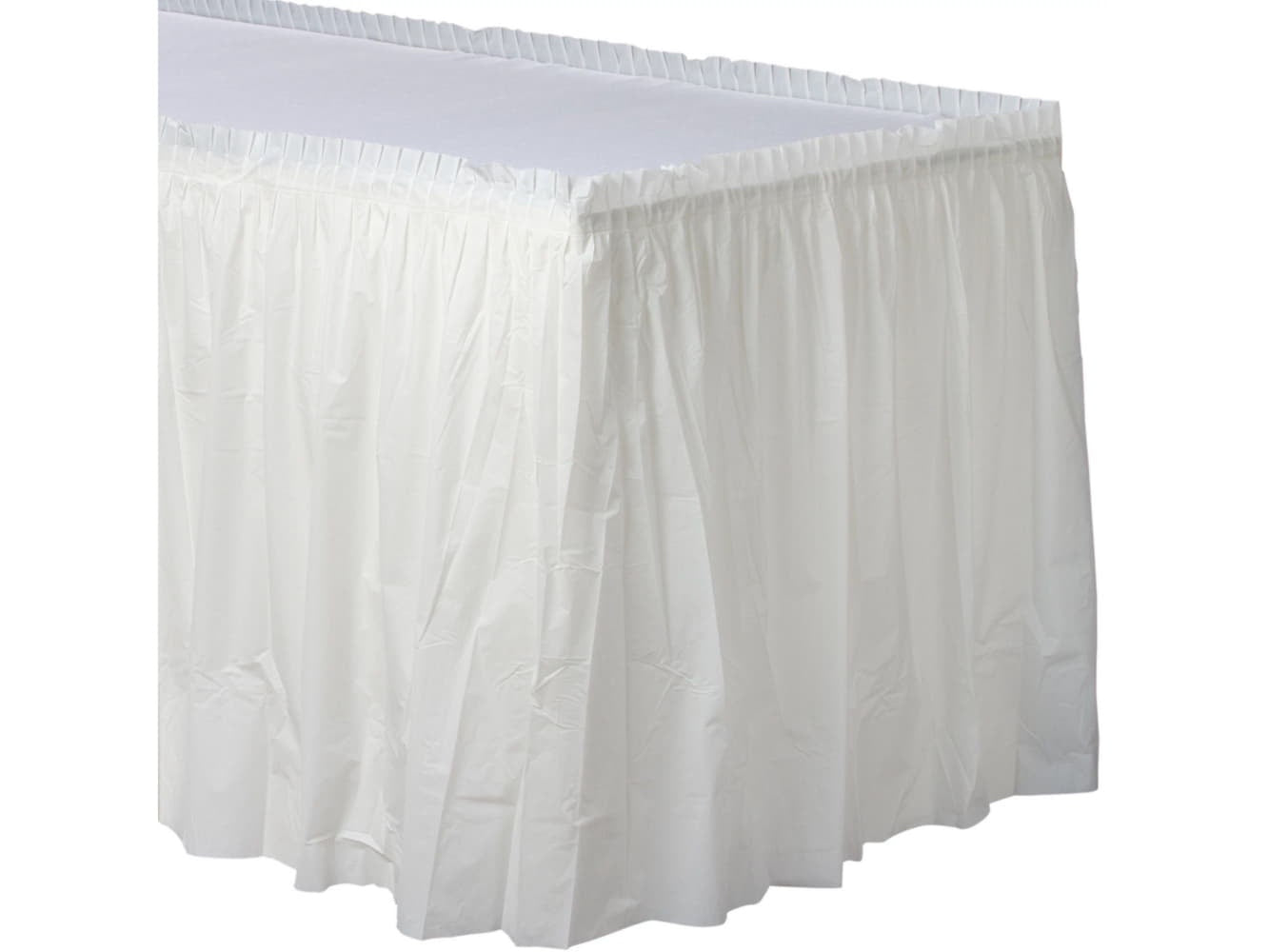 21' X 29" Plastic Tableskirt-Frosty White