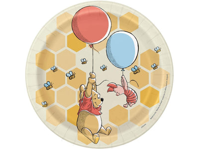 7" Winnie The Pooh Round Dessert Plates 8ct