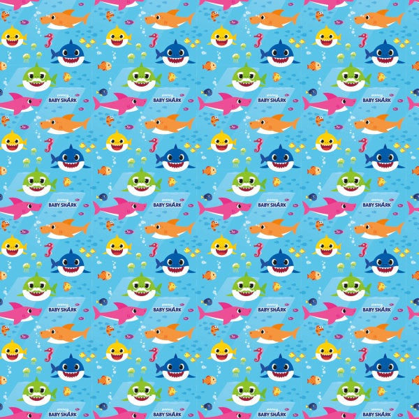 Baby Shark Gift Wrap Roll, 30" X 5 Ft