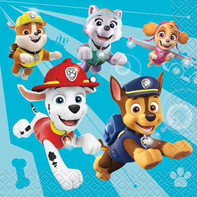Paw Patrol 5" Beverage Napkins, 16Ct