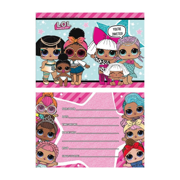 L.O.L. Surprise! Invitations – 8 Pack