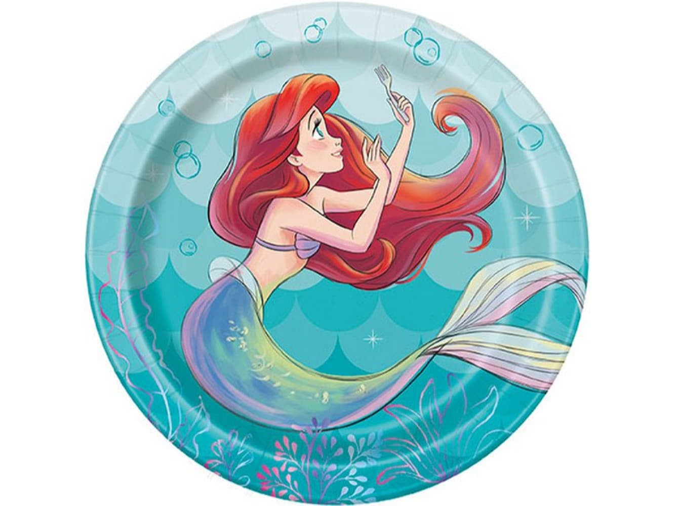 Disney Princess Ariel 7In Plates, 8/Pk