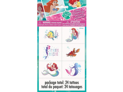 Disney Princess Ariel Tattoos-24Pcs