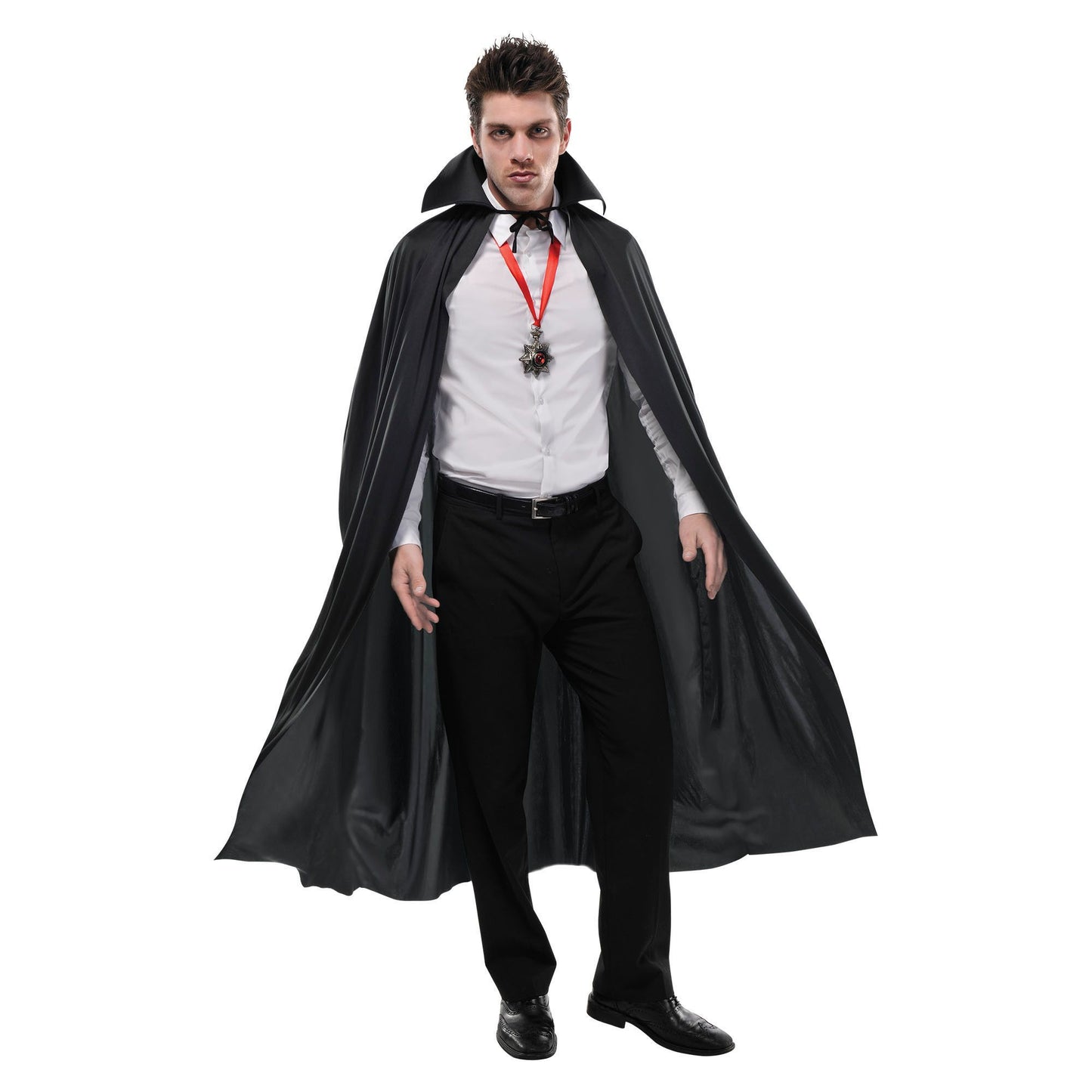 Full Length Black Cape With Collar