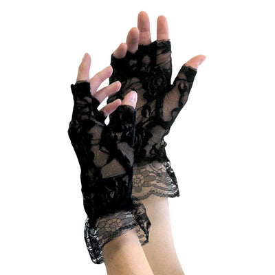 Gloves Fingerless Lace