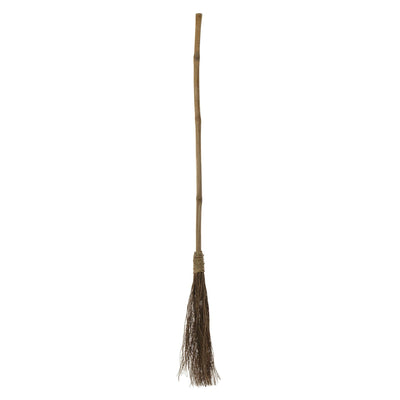 Witch Straw Broom-Brown