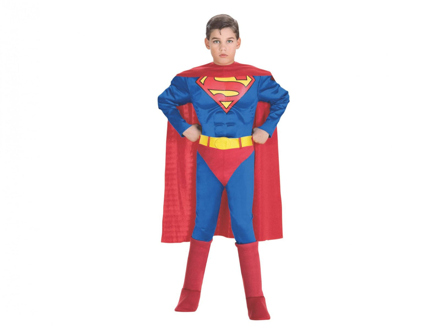 Deluxe Muscle Chest Kids Superman Costume-L(12-14)