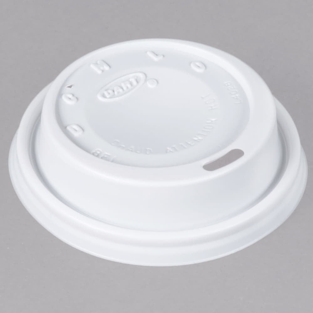 Dart White Dome Lid For 8Oz, 100Ct