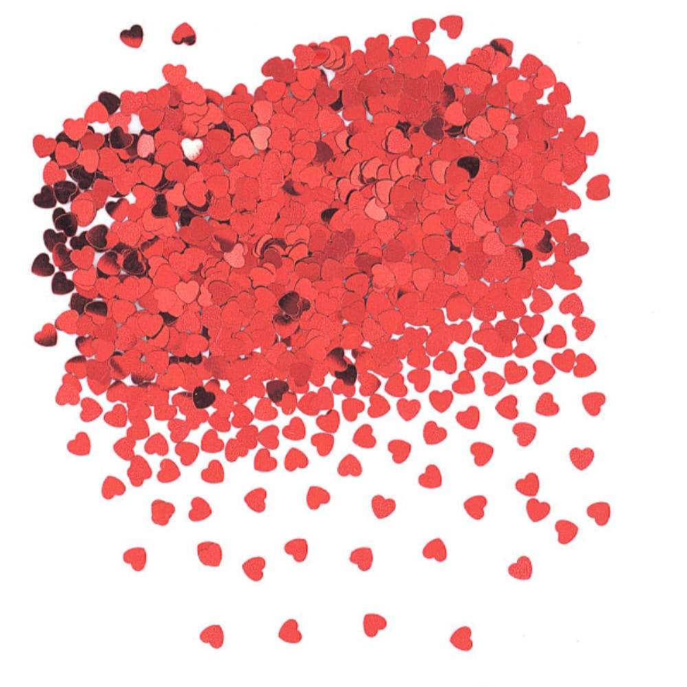 Red Foil Heart Confetti, 0.5Oz