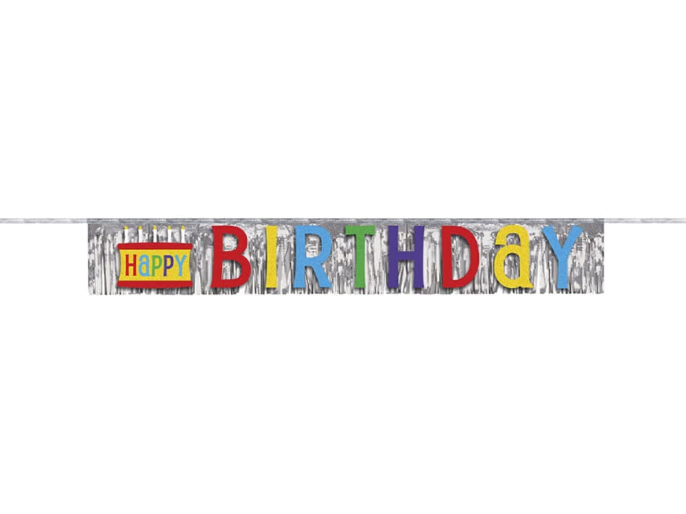 Foil Fringe Birthday Banner