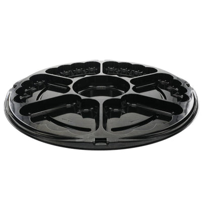 Pactiv 16" Round Sectional Plastic Tray, Each